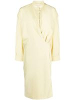 LEMAIRE robe-chemise à détail torsadé - Jaune