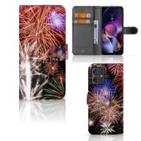Motorola Moto G54 | Wallet Case | met Pasjes | Vuurwerk