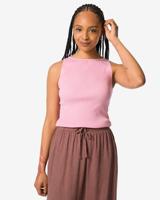 HEMA Dames Top Rita Rib Lichtroze (lichtroze)