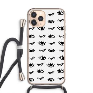 Eye pattern #2: iPhone 11 Pro Transparant Hoesje met koord