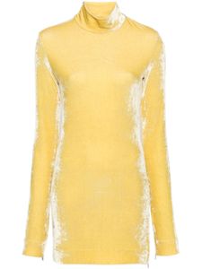 Jil Sander blouse en velours à manches longues - Jaune