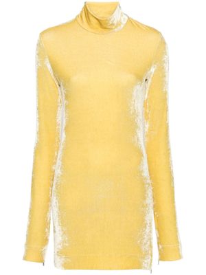 Jil Sander haut en velours à manches longues - Jaune