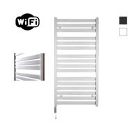 Sanicare HVW - Moda Elektrische Radiator - 120x60cm - 876W - wifi - thermostaat - wit - linksonder - mat wit HLDWW 601200/W