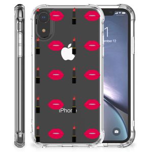 Apple iPhone Xr Doorzichtige Silicone Hoesje Lipstick Kiss