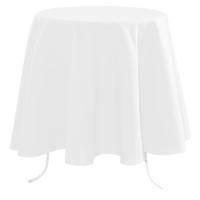 Stof Textiles Tafelkleed rond - D180 cm - wit - Eettafel tafellakens - polyester