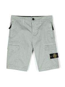 Stone Island Junior short cargo à patch Compass - Gris