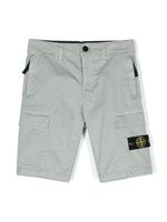 Stone Island Junior short cargo à patch Compass - Gris - thumbnail