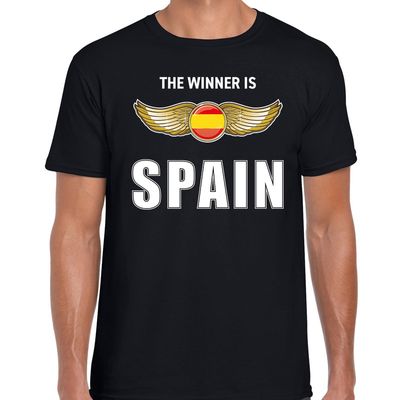 The winner is Spain / Spanje t-shirt zwart voor heren The winner is Spain / Spanje t-shirt zwart voor heren