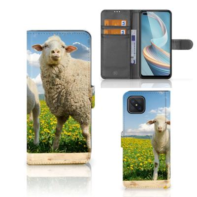 OPPO Reno4 Z | Telefoonhoesje | Met pasjeshouder | Schaap en Lammetje
