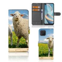 OPPO Reno4 Z | Telefoonhoesje | Met pasjeshouder | Schaap en Lammetje