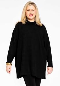 Yoek Pullover high neck | Zwart | Maat 54/56