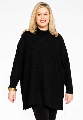 Yoek Pullover high neck | Zwart | Maat 58/60