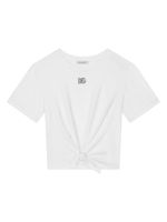 Dolce & Gabbana Kids t-shirt à plaque logo - Blanc - thumbnail