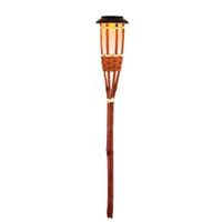 1x Oranje buiten/tuin Led fakkel Bodi solar verlichting 54 cm vlam   -