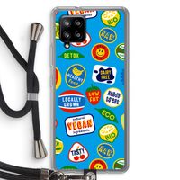 Fruitsticker: Samsung Galaxy A42 5G Transparant Hoesje met koord
