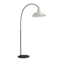 Masterlight Retro vloerlamp Industria 186 zwart met witte kap 1547-05-06-06