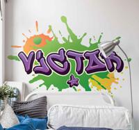 Urban muurstickers Graffiti naam swirl - thumbnail