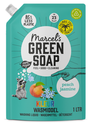 Marcels Green Soap Perzik Jasmijn Kleur Wasmiddel Navulling