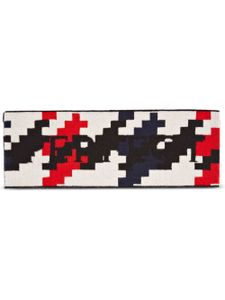 Perfect Moment houndstooth-print logo head band - Blanc