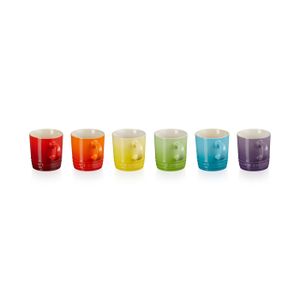 LE CREUSET - Vancouver - Espressobeker 0,10l Regenboog 6-dlg