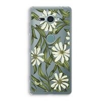 Wit bloemenpatroon: Sony Xperia XZ2 Compact Transparant Hoesje