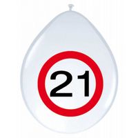 24x stuksFeest ballonnen 21 jaar