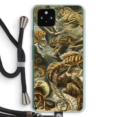 Haeckel Lacertilia: Pixel 5a 5G Transparant Hoesje met koord