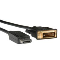 ROLINE DisplayPort Kabel DP Male - DVI Male (24+1), zwart, 3 m