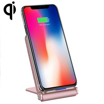 Q200 5W ABS + PC snel opladen Qi Wireless fold lader pad voor iPhone Galaxy Huawei Xiaomi LG HTC en andere QI standaard smartphones (Rose Gold)