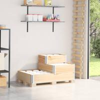 VidaXL Verhoogde plantenbak 3-laags 120x80 cm massief grenenhout