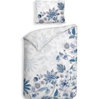 Dekbedovertrek Asia - Lits-Jumeaux (240x220 cm) - Wit Katoen-satijn - Dessin: Bloemen - Heckett Lane - Dekbed-Discounter.nl
