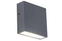 Kleine donkergrijze LED gevelverlichting helder wit 4000k Lutec Gemini XF