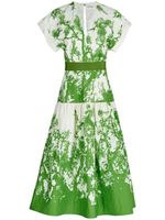 Silvia Tcherassi robe Metaponto en coton biologique - Vert - thumbnail