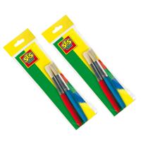 Kwasten/penselen set 2- 2x -delig - voor kinderen - schilderen hobby/knutselmateriaal