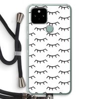 Wimpers: Pixel 5 Transparant Hoesje met koord