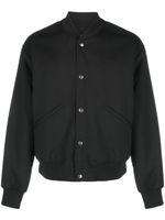 Jil Sander veste bomber en coton à design uni - Noir