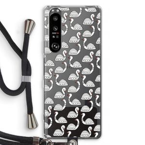 Zwanen: Sony Xperia 1 III Transparant Hoesje met koord