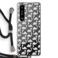 Zwanen: Sony Xperia 1 III Transparant Hoesje met koord