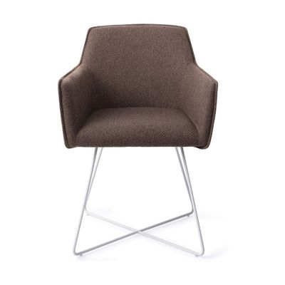 Jesper Home Hofu eetkamerstoel Potters Clay cross white