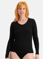 2-pak dames shirts lange mouw V-hals - Liv - Comfortabel Bamboe ondershirts