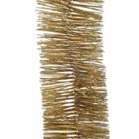 4x Kerst lametta guirlandes goud glitters/glinsterend 7,4 x 270 cm kerstboom versiering/decoratie - Kerstslingers - thumbnail