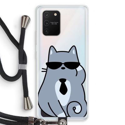 Cool cat: Samsung Galaxy S10 Lite Transparant Hoesje met koord