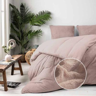Dekbedovertrek Summer Teddy - Lits-Jumeaux (240x220 cm) - Taupe Microvezel - Dessin: Effen - Fresh and Co - Dekbed-Discounter.nl