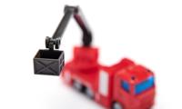 Siku Cadeauset brandweer vrachtwagen met autoladder brandweerauto vliegtuig beweegbare onderdelen incl. pilonnen en vuur - thumbnail