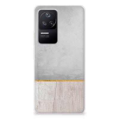 Xiaomi Poco F4 | Bumper Hoesje | Wood Concrete