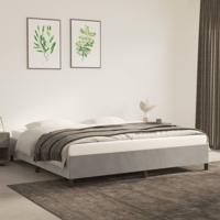 Bedframe zonder matras 200x200 cm fluweel lichtgrijs