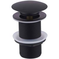 Wiesbaden Caral Verlengde Clickwaste Afvoerplug 5/4" Mat Zwart