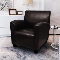 Fauteuil kunstleer donkerbruin