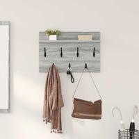 Wandgemonteerde kapstok met plank Grijs sonoma 60 x 40 x 12 cm
