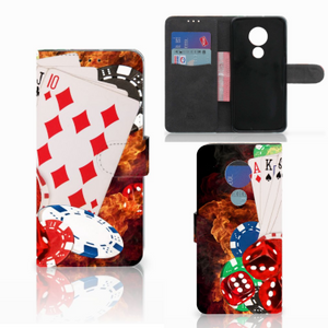 Motorola Moto G7 Power Wallet Case met Pasjes Casino